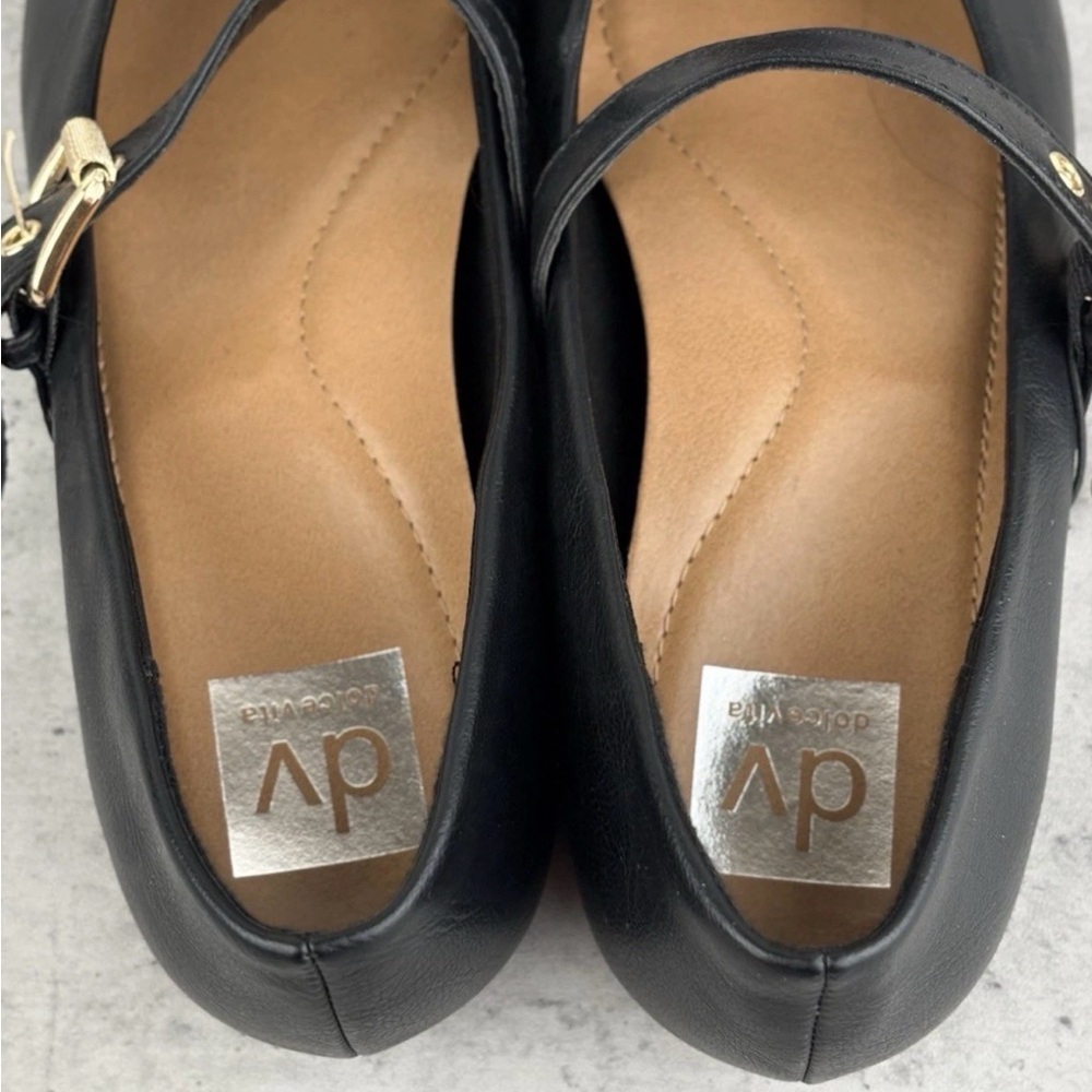 DOLCE VITA Women's Mauryce Buckle Flat Shoes - Black - Size 8 New In Box - Picture 3 of 5